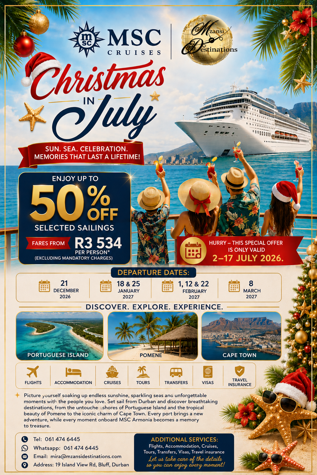 MSC Armonia - Christmas In July 2026
